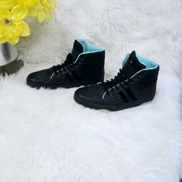 Gucci men sneakers black leather Ronnie Hi top sz.10 - Picture 17 of 17